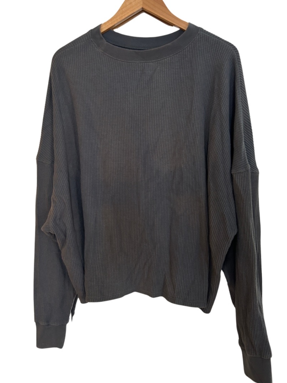 Women's Waffle-Knit Long Sleeve Top